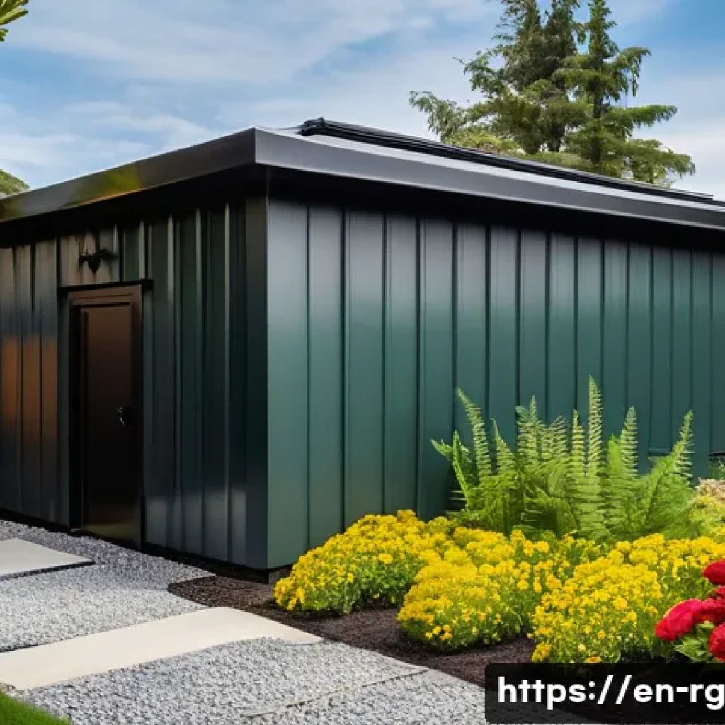 빗물 재활용을 위한 필수 장비 - **Prompt 1: Modern Residential Rainwater Harvesting System**
"A wide-angle, realistic photograph...